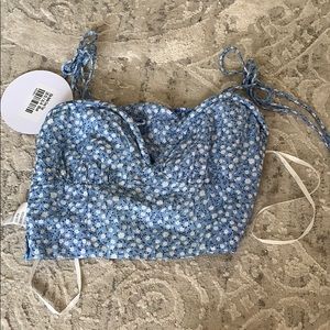 princess polly blue floral tank